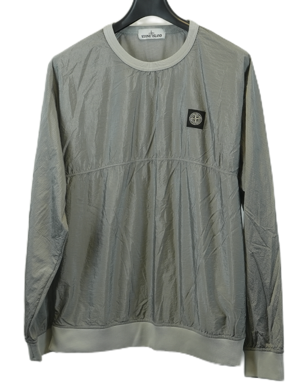Stone Island Nylon Metal Patch Project Ripstop Sweater Silver