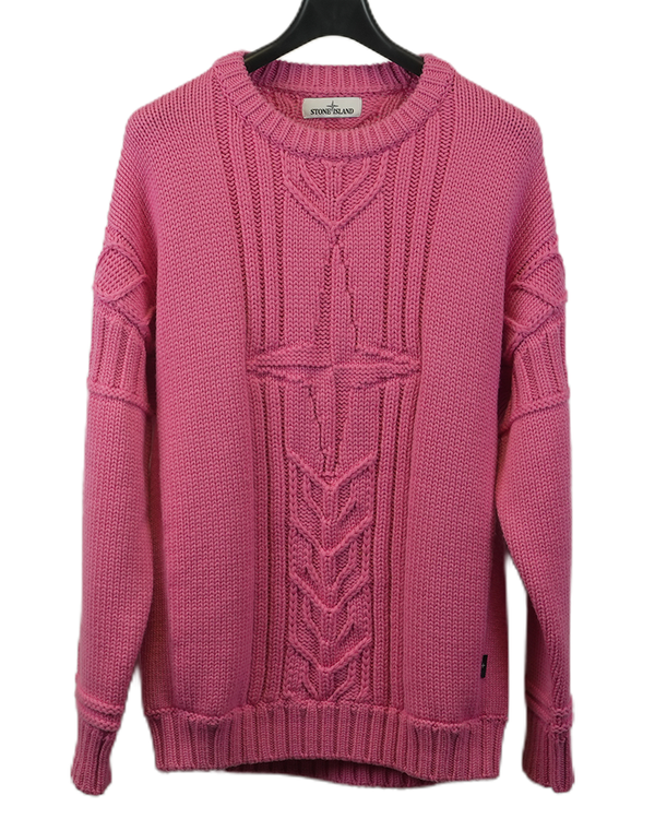 Stone Island Heavy Knit Sweatshirt Pink