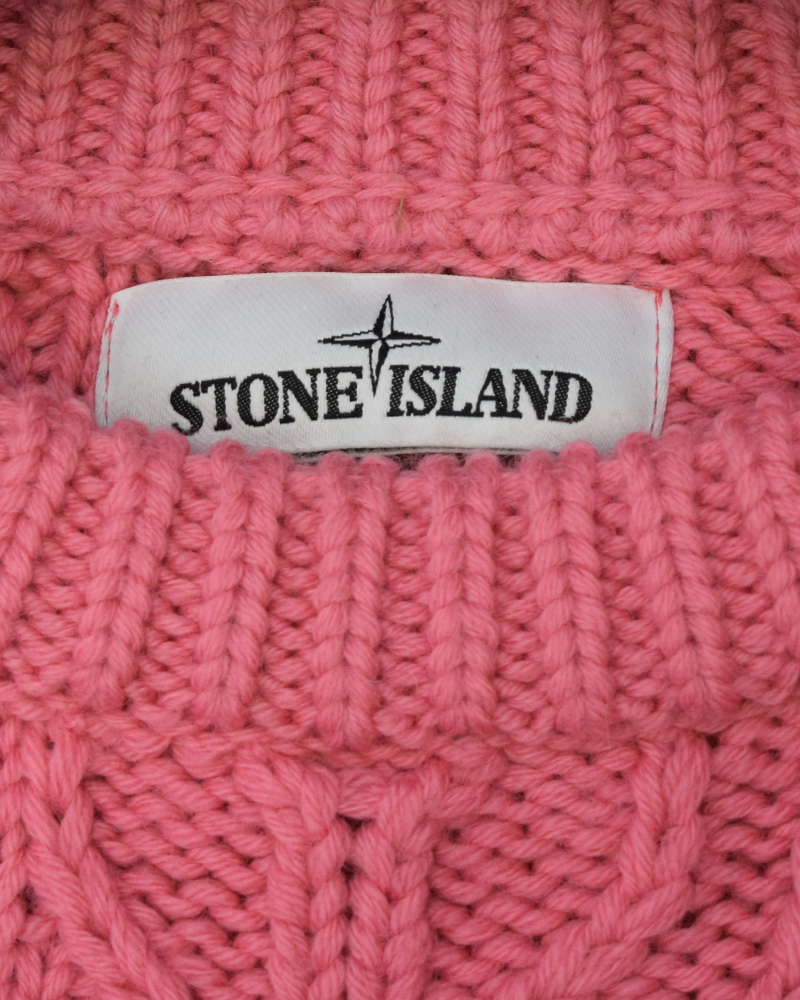 Stone Island Heavy Knit Sweatshirt Pink