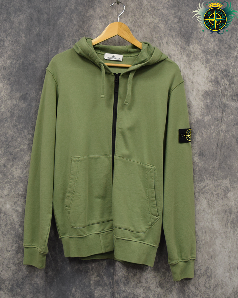 Stone Island Full Zip Hoodie Green - 3XL
