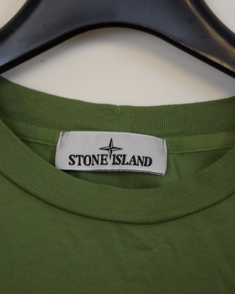 Stone Island Compass Patch Roject T-Shirt Green detail view