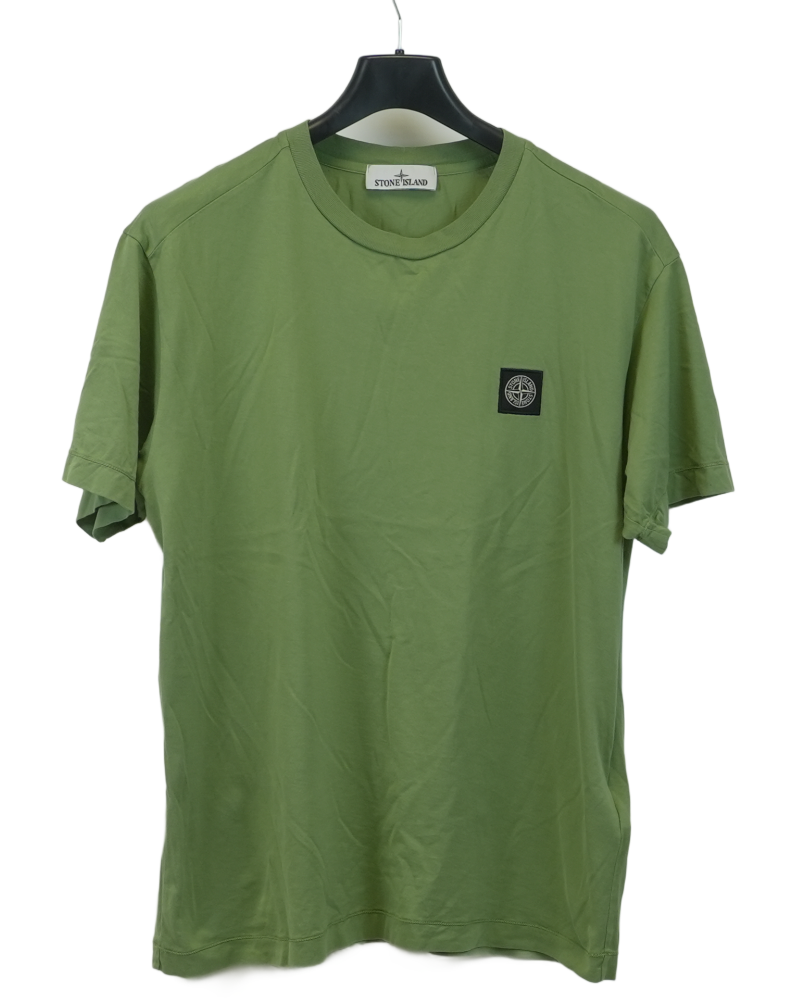 Stone Island Compass Patch Roject T-Shirt Green front view