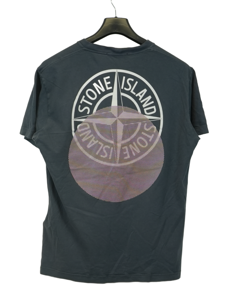 Stone Island Tricromia T-Shirt Grey back view