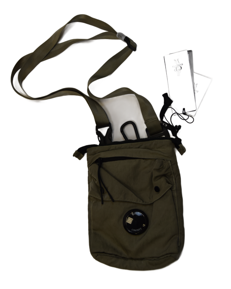 C.P Company Flatt Nylon Bag Khaki front view