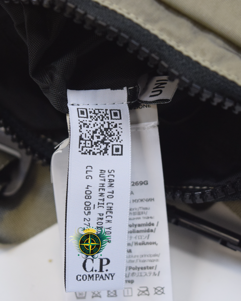 C.P Company Flatt Nylon Bag Khaki detail view
