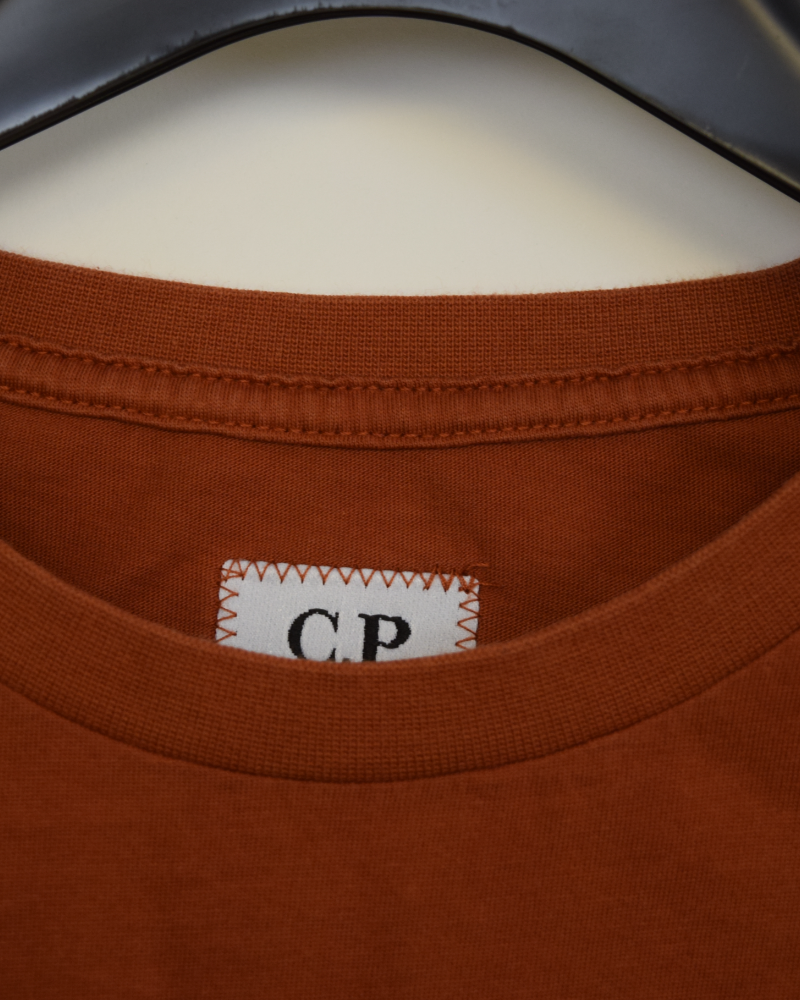 C.P Company Chest Print T-Shirt Orange detail view