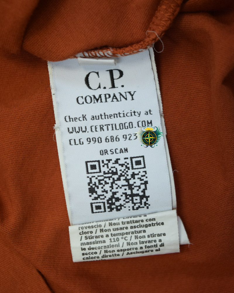 C.P Company Chest Print T-Shirt Orange detail view
