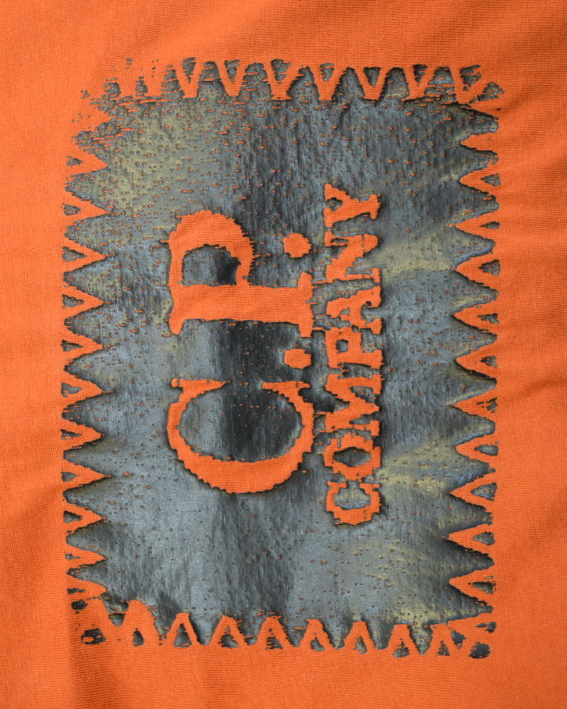C.P Company Chest Print T-Shirt Orange detail view