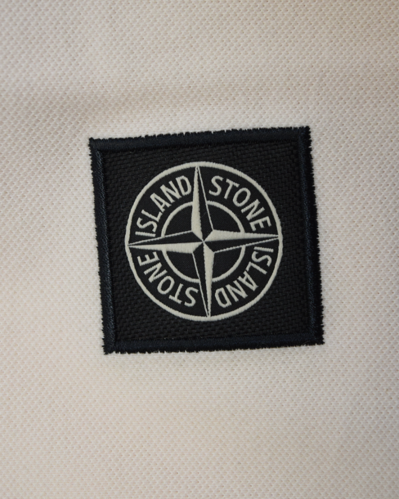 Stone Island Compass Patch project polo shirt Light Pink detail view