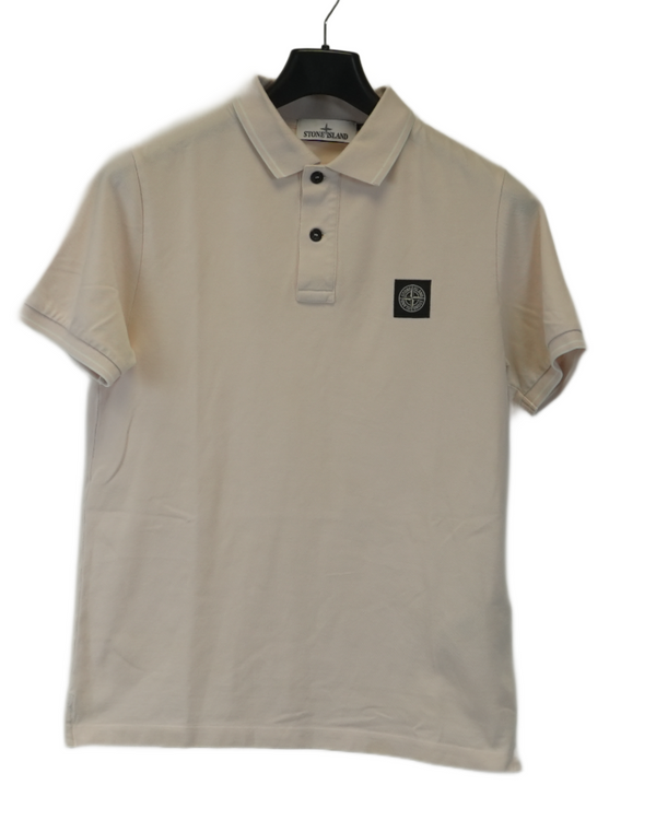 Stone Island Compass Patch project polo shirt Light Pink front view