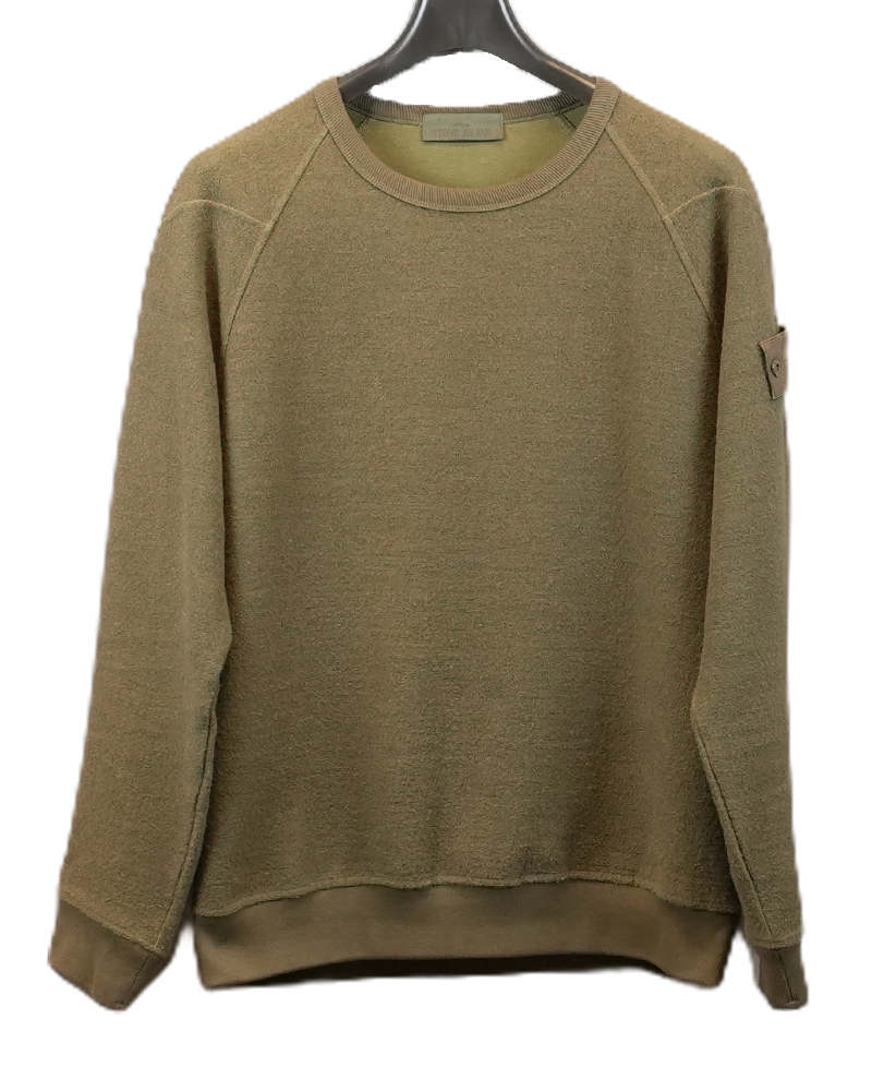 Stone Island Lana Wool Fleece Ghost Sweater Khaki