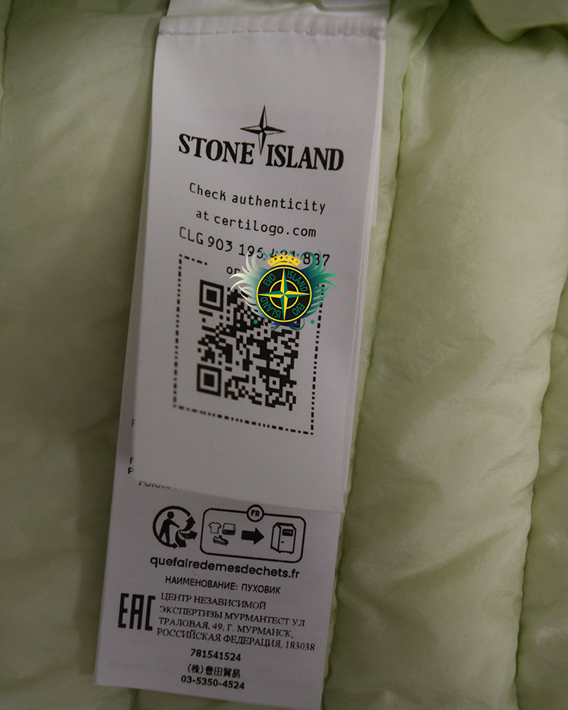 Stone Island Loom Woven Down Jacket Light Green - XL