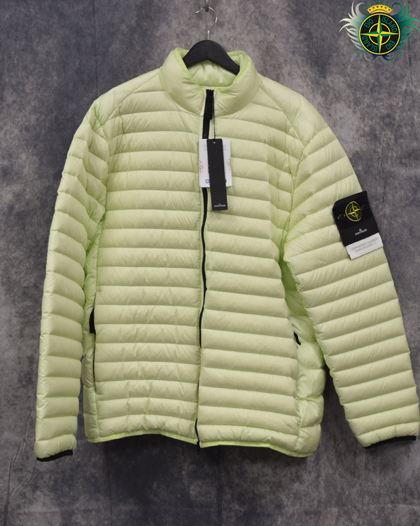 Stone Island Loom Woven Down Jacket Light Green - XL