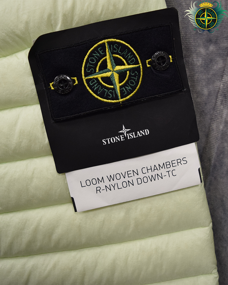 Stone Island Loom Woven Down Jacket Light Green - XL
