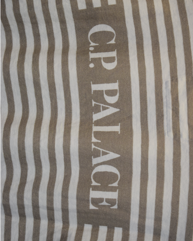 C. P Palace x Palace Open End Jersey Print T- Shirt Striped Brown detail view