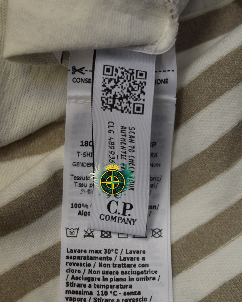 C. P Palace x Palace Open End Jersey Print T- Shirt Striped Brown detail view