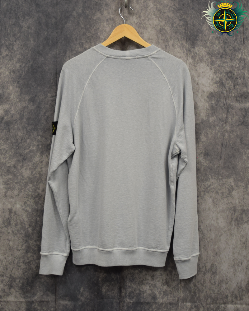 Stone Island Washed Light Grey Crewneck