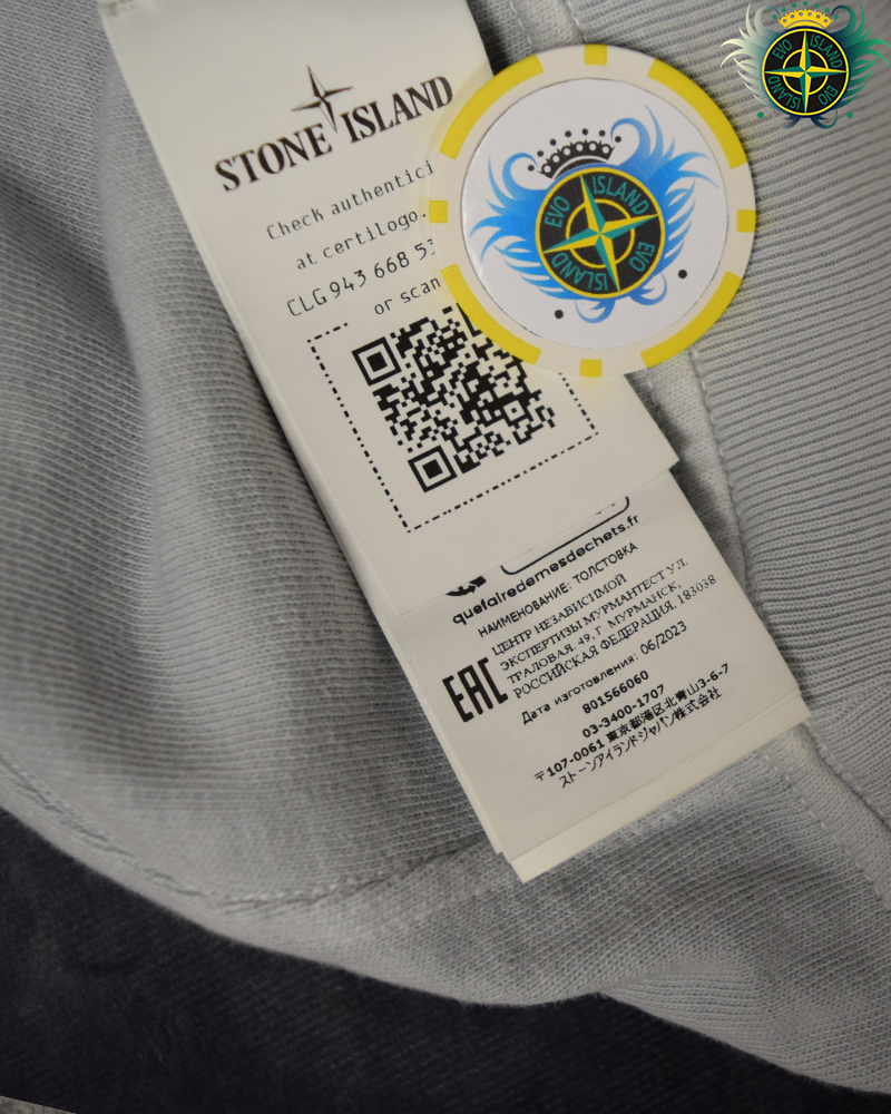 Stone Island Washed Light Grey Crewneck