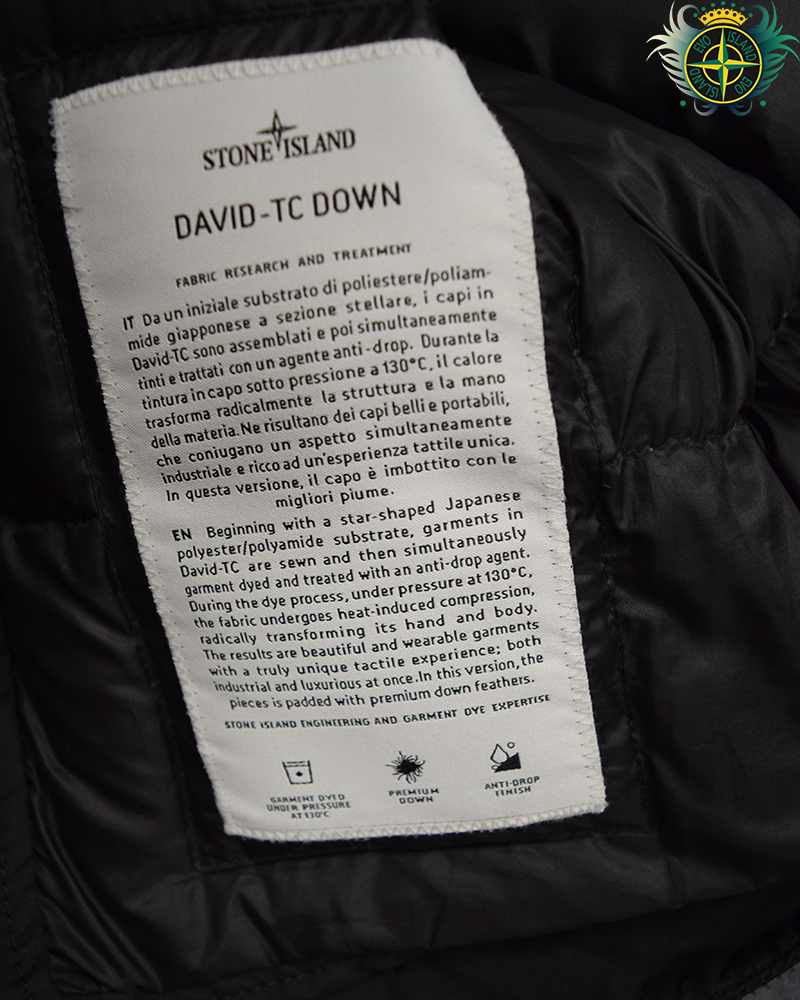 Stone Island David TC Down Jacket Charcoal - M