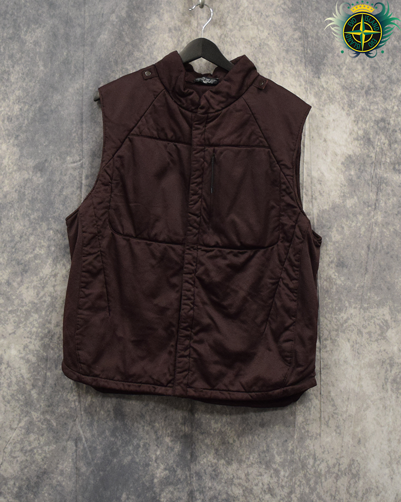 Stone Island Vintage Shadow Project Gilet Burgundy - XL