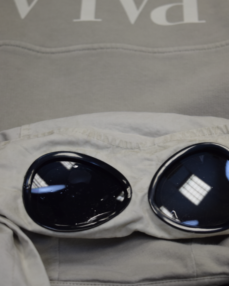 C. P Palace x Palace Goggle Hoodie Stone detail view