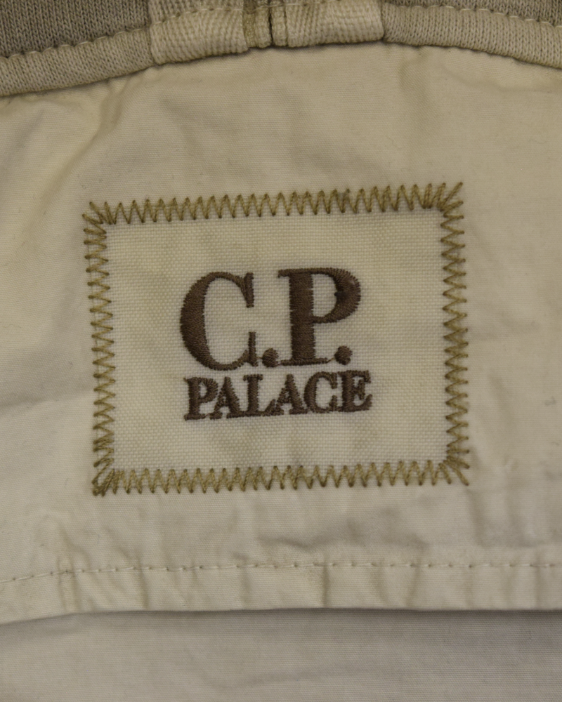 C. P Palace x Palace Goggle Hoodie Stone detail view