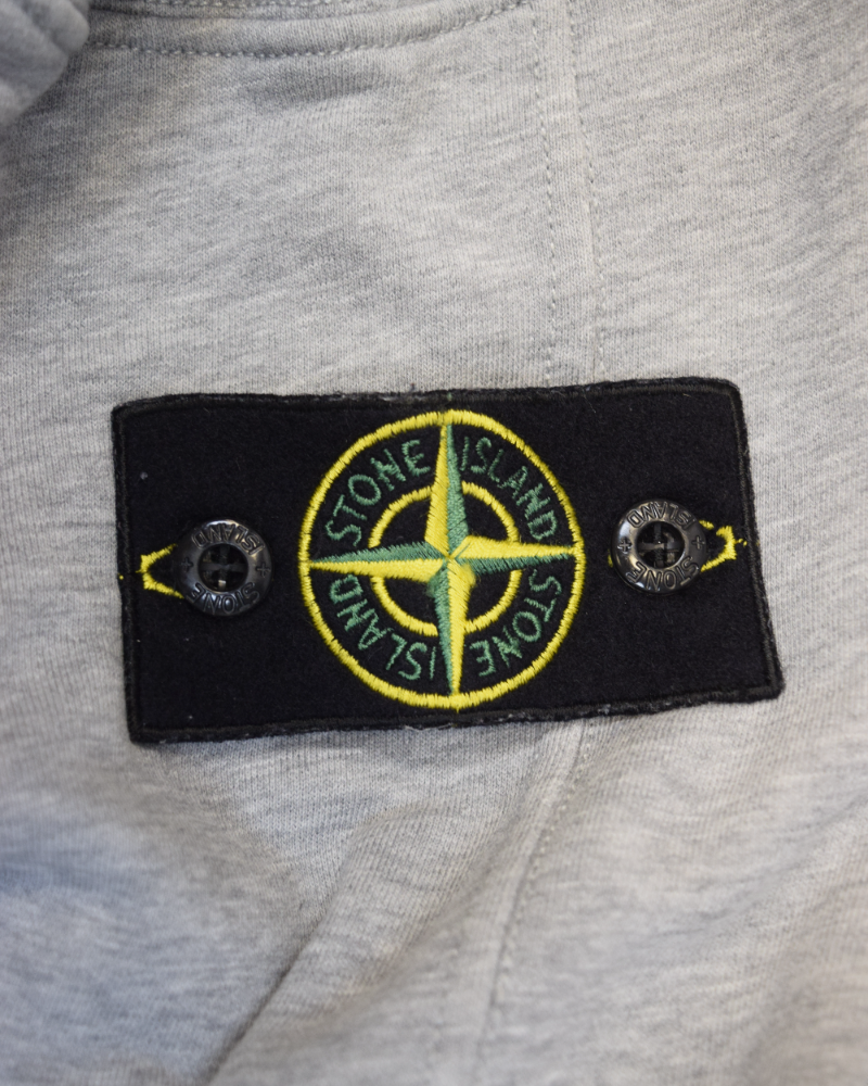 Stone Island Chest Pocket Crewneck Sweatshirt Grey detail view