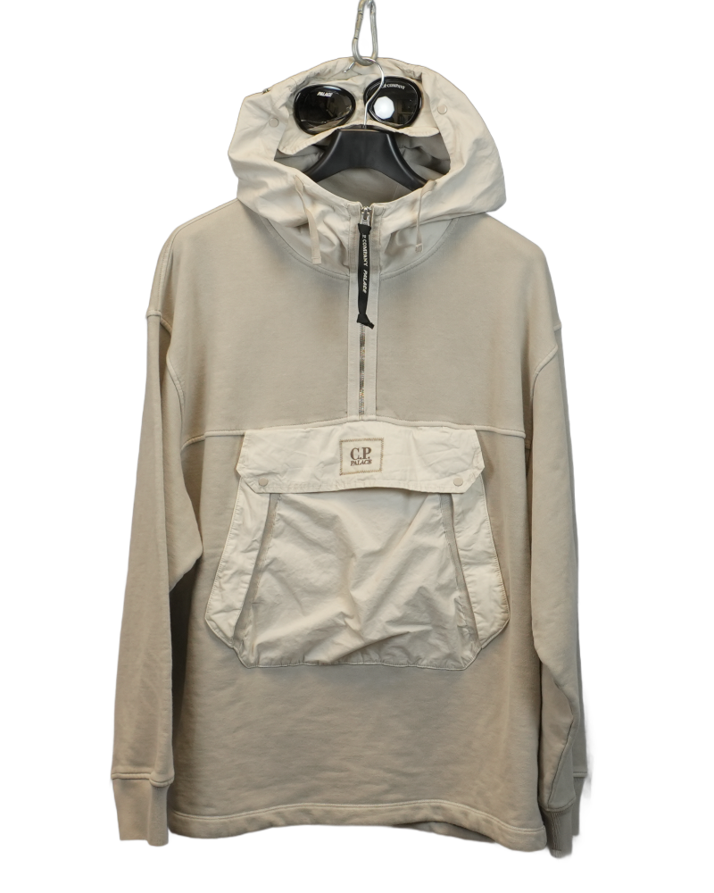 C. P Palace x Palace Goggle Hoodie Stone front view