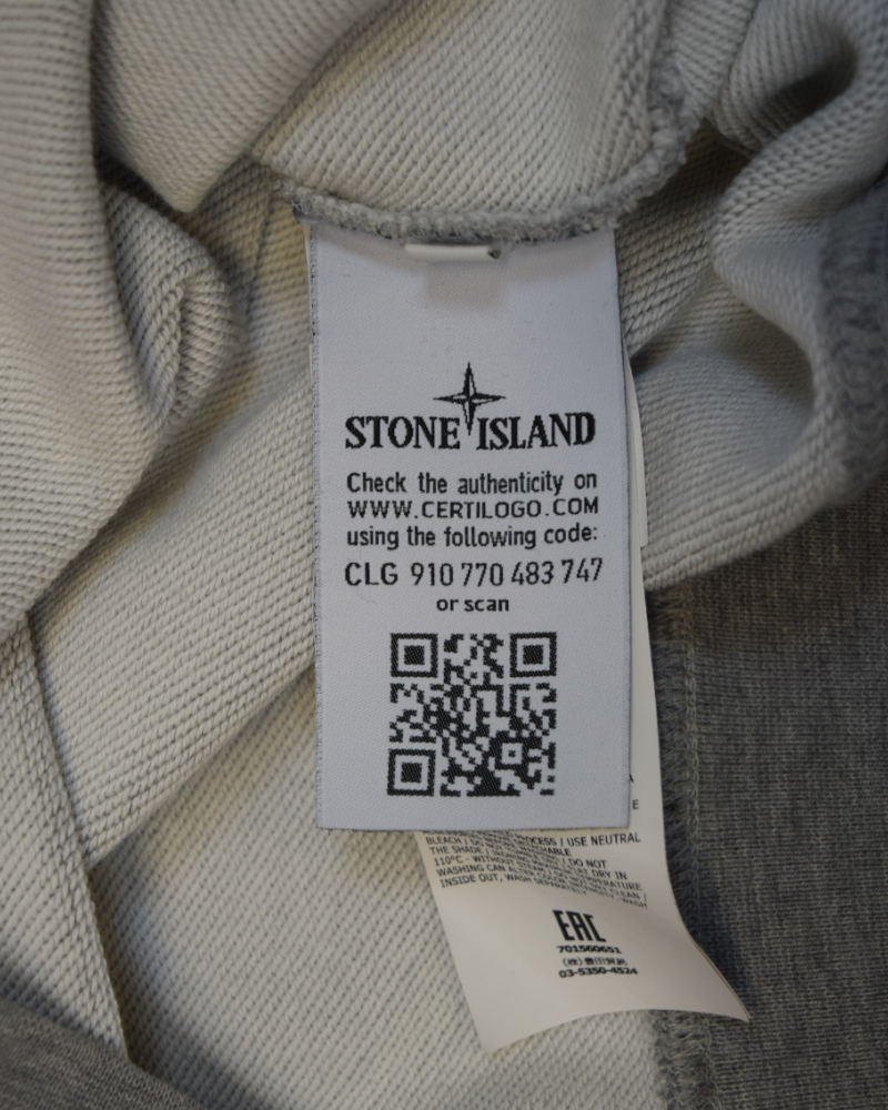 Stone Island Chest Pocket Crewneck Sweatshirt Grey detail view