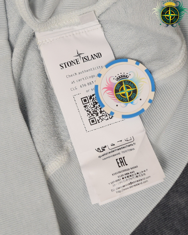 Stone Island Washed Light Blue Crewneck - M