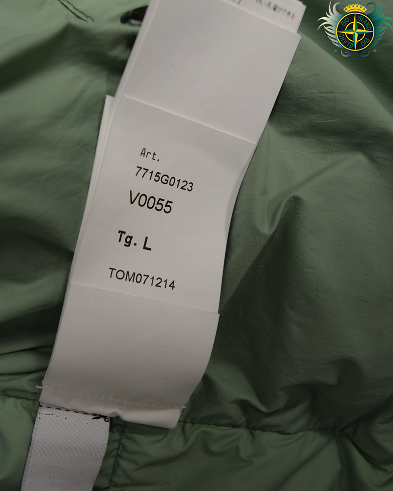 Stone Island Dyed Crinkle Reps R-NY Down Gilet Sage - L