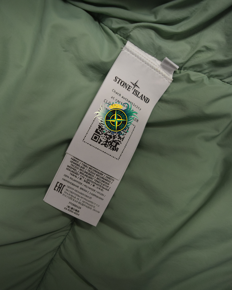 Stone Island Dyed Crinkle Reps R-NY Down Gilet Sage - L