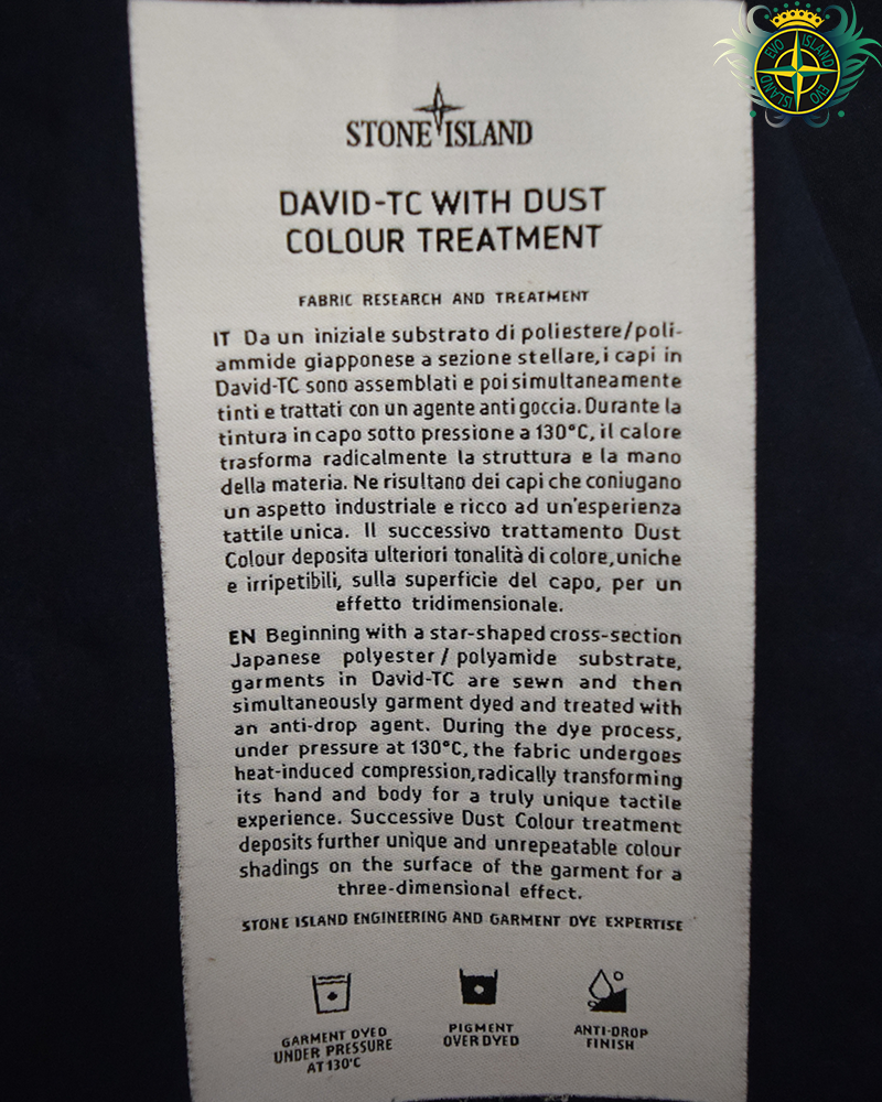 Stone Island David-TC Dust Colour Treatment Jacket Navy Blue - XL