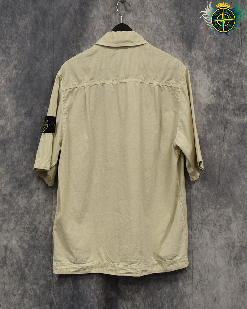 Stone Island Short Sleeve Overshirt Cream - S