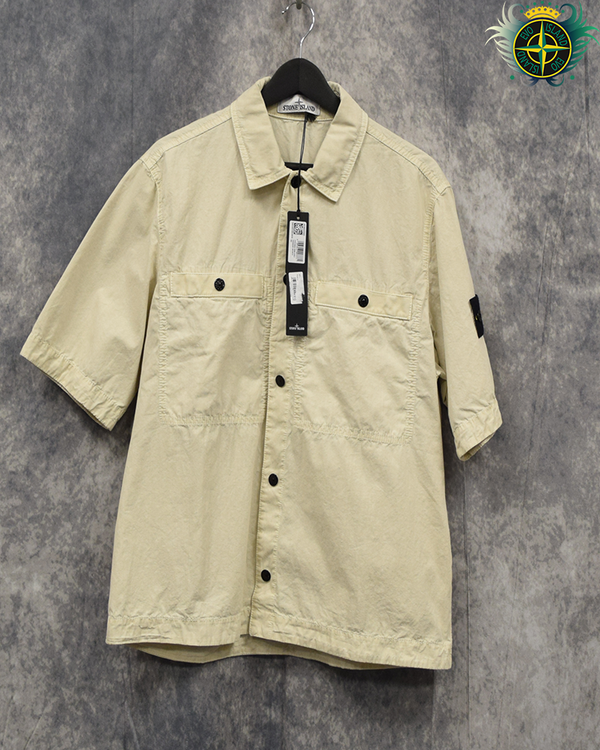 Stone Island Short Sleeve Overshirt Cream - S