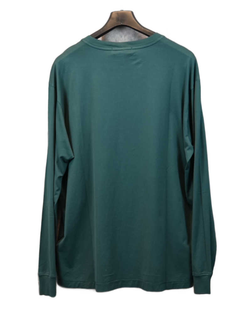 Stone Island Long Sleeve Compass Patch T-Shirt Petrol Blue back view