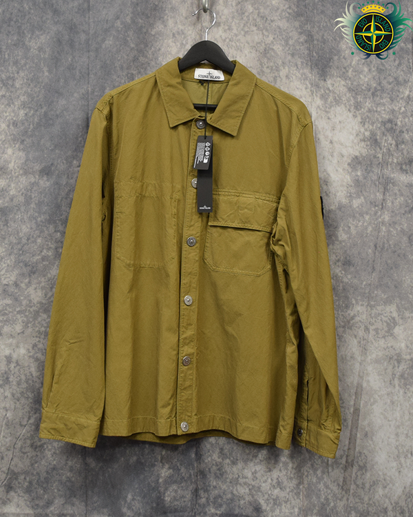 Stone Island Button Overshirt Khaki / Brown - L