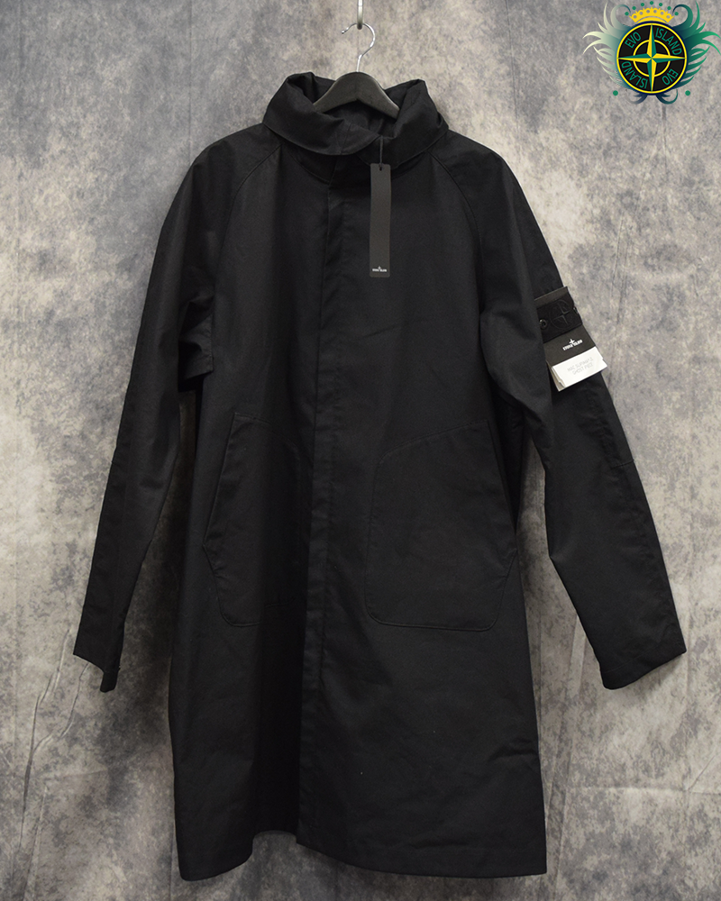 Stone Island Ghost Piece Mac Supima Trench Coat Black - XL