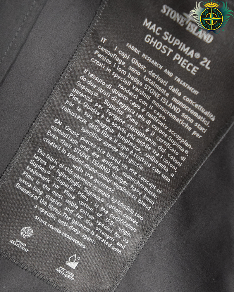 Stone Island Ghost Piece Mac Supima Jacket Black - L