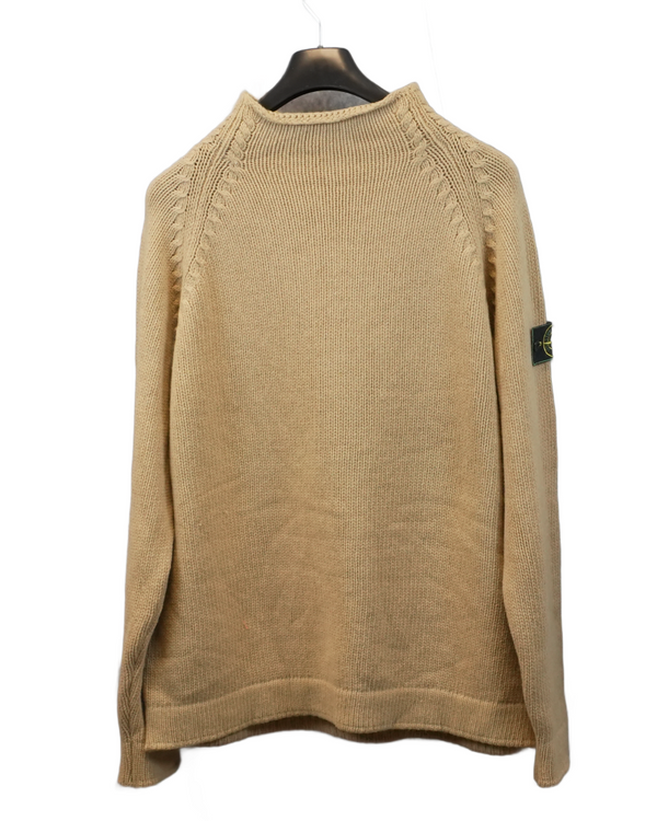 Stone island Vintage Fishermans Knit Beige back view