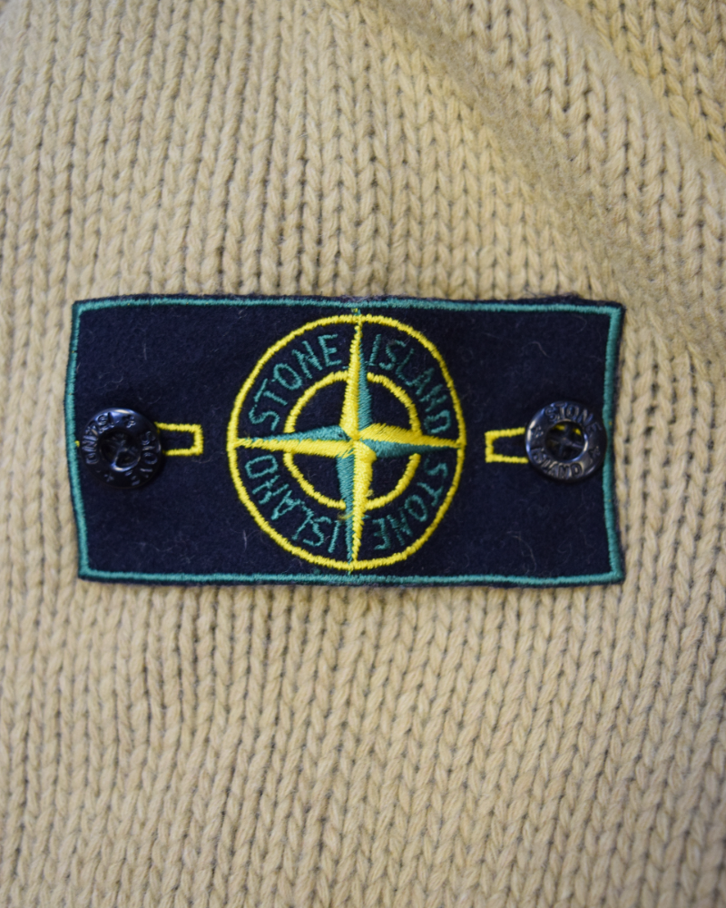 Stone island Vintage Fishermans Knit Beige detail view