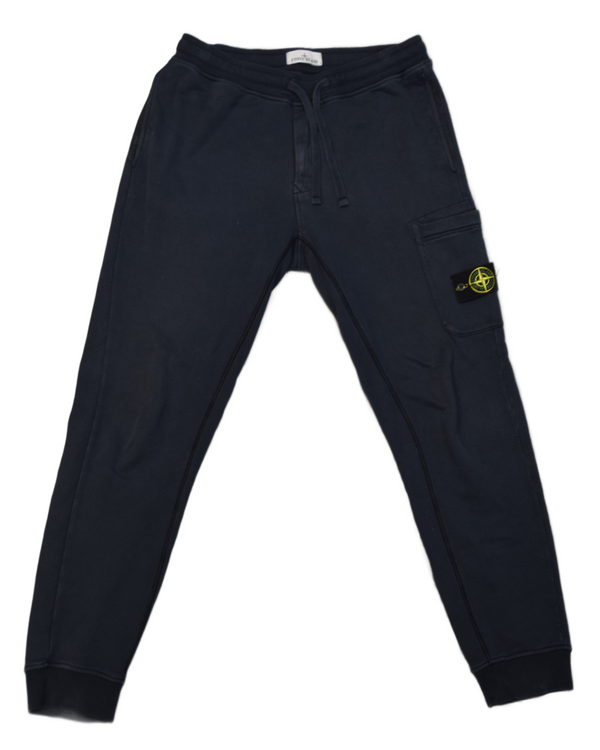 Stone Island Cuffed Joggers Navy Blue front view