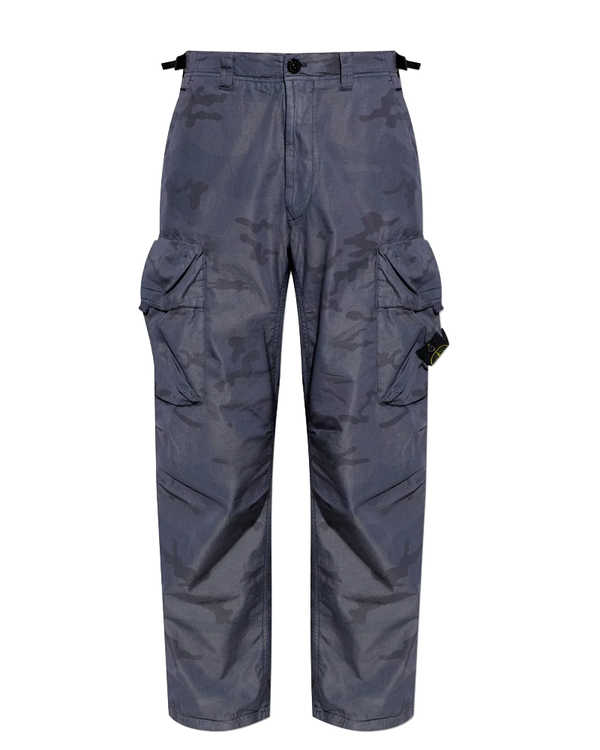 Stone Island Faded Camo Ripstop-TC Cargos Blue Grey