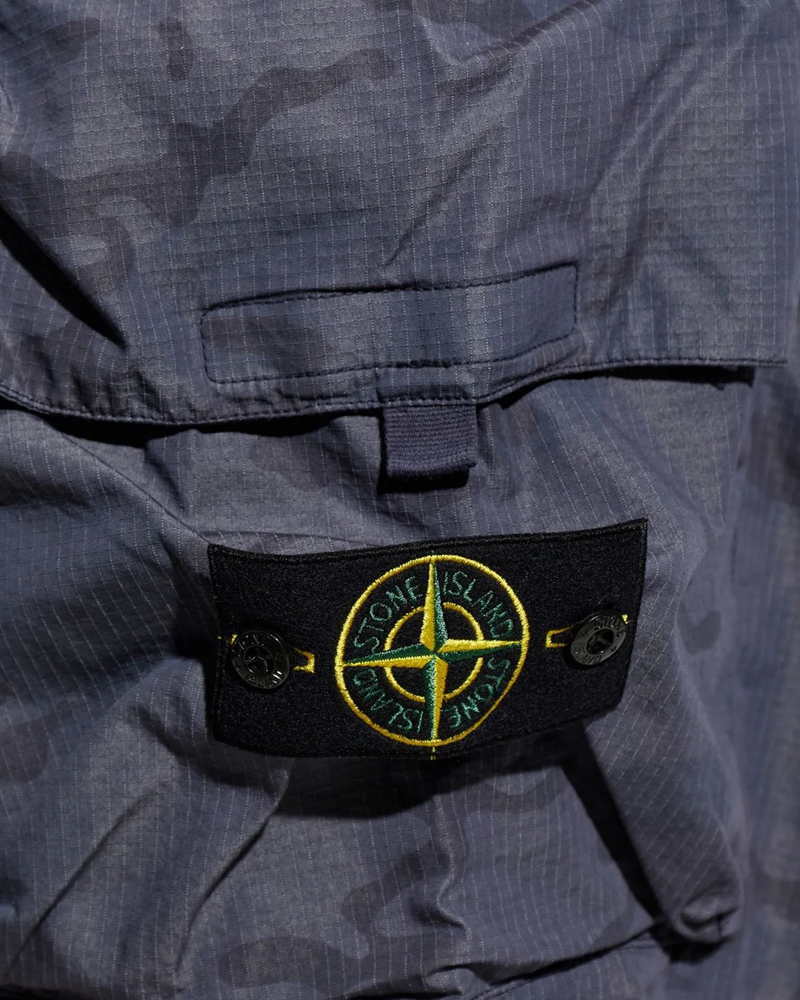 Stone Island Faded Camo Ripstop-TC Cargos Blue Grey