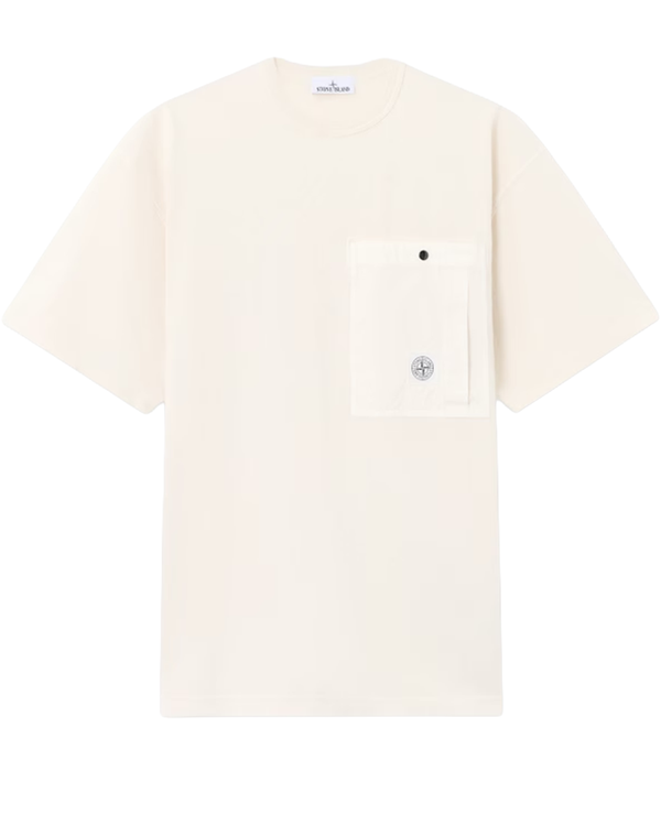 Stone Island T-Shirt with Chest Pocket Ivory