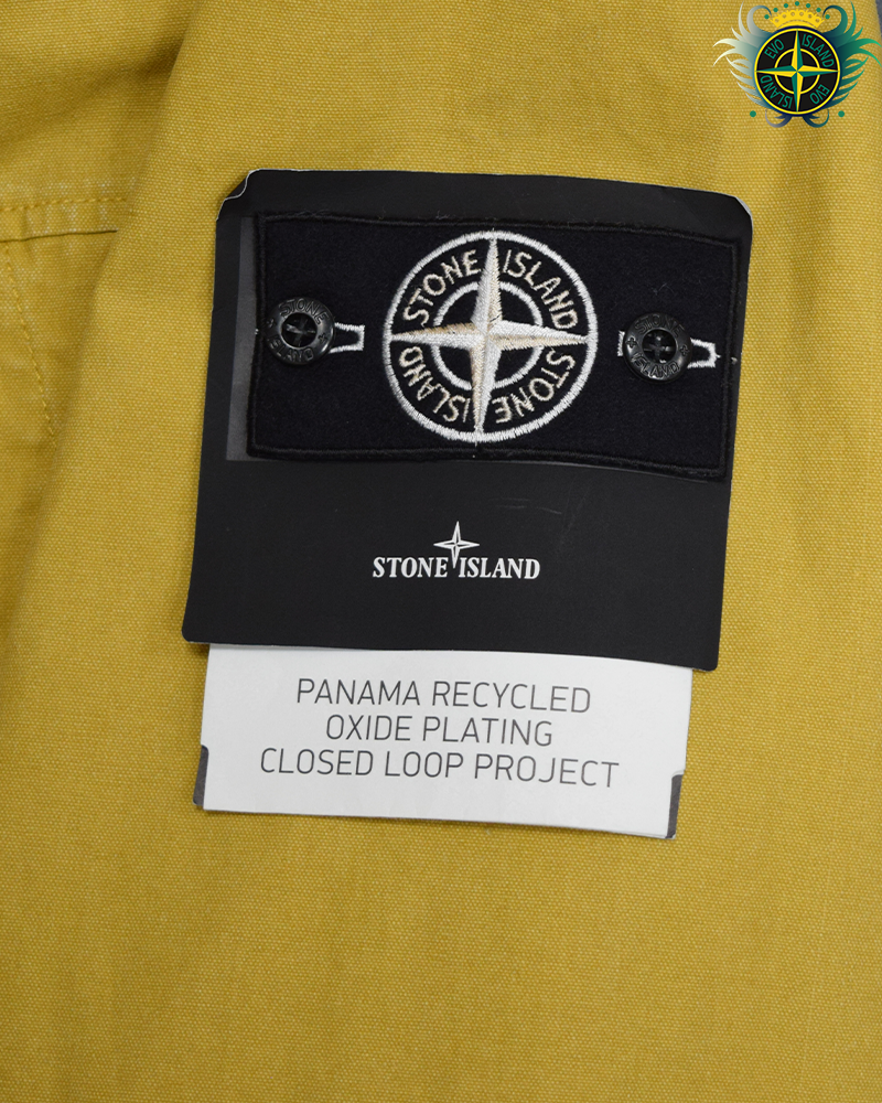 Stone Island Panama Recycled Oxide Plating Closed Loop Jacket Mustard - L
