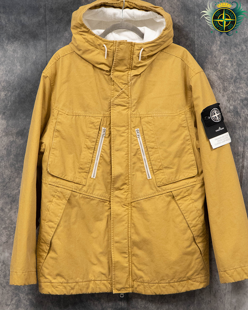 Stone Island Panama Recycled Oxide Plating Closed Loop Jacket Mustard - L
