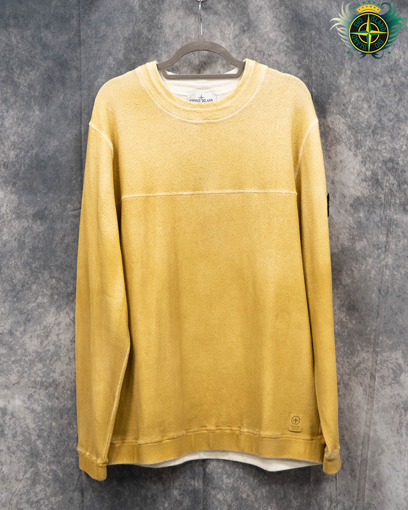 Stone Island Closed Loop Project Gradient Sweatshirt Mustard - XXL