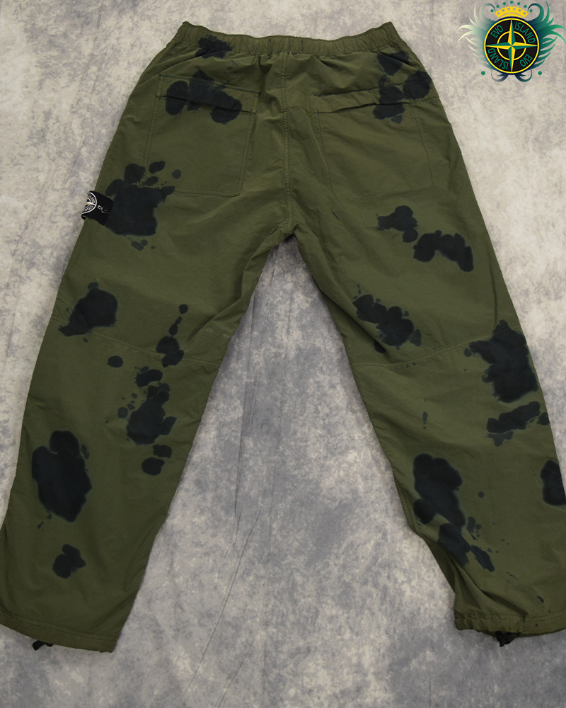 Stone Island Special Process Hand Coloured Cargos Green - 31/LO