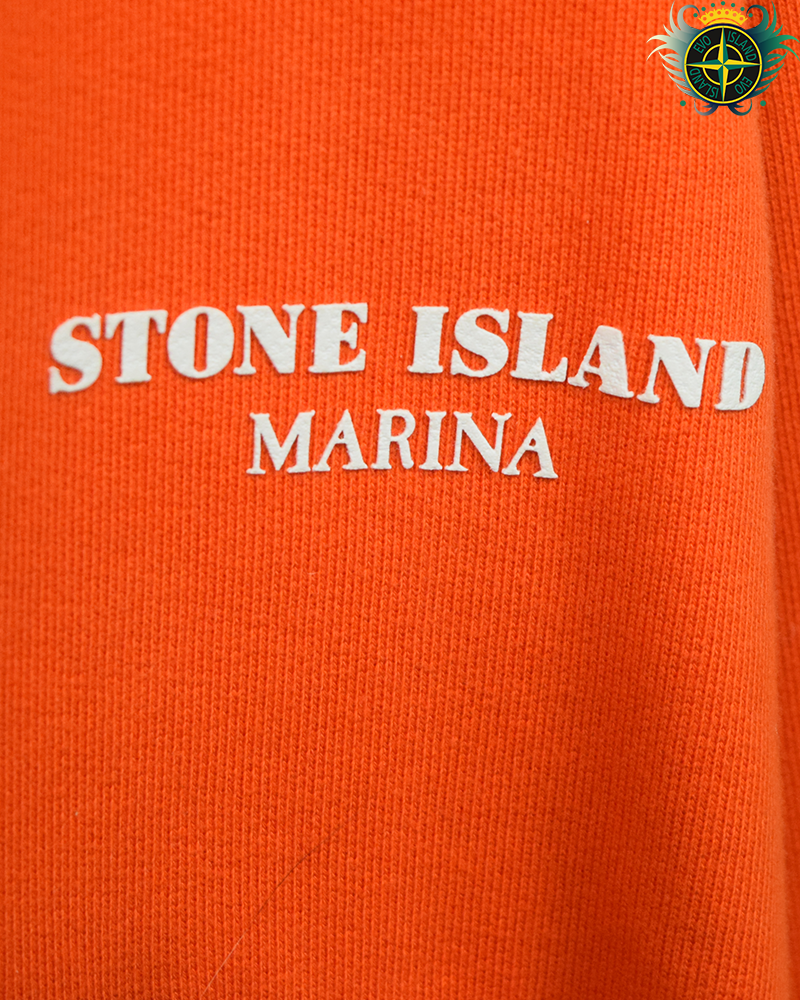 Stone Island Marina Cotton Fleece Hoodie Orange - M